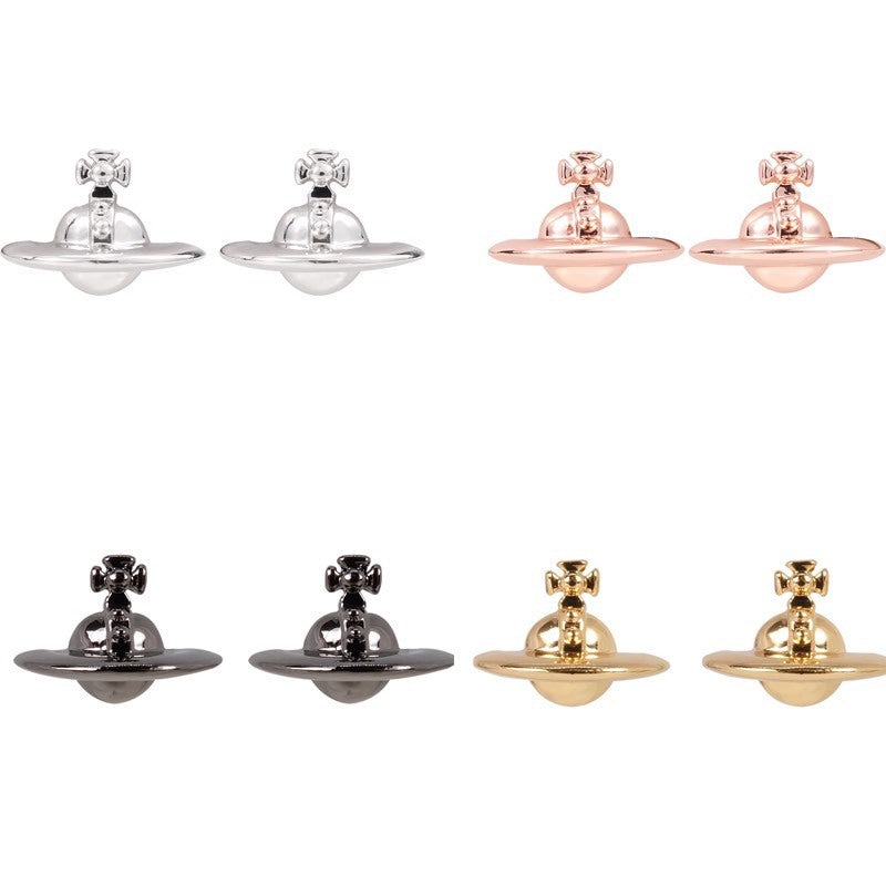 Vivienne Westwood Semi-3D Saturn Orb Stud Earrings