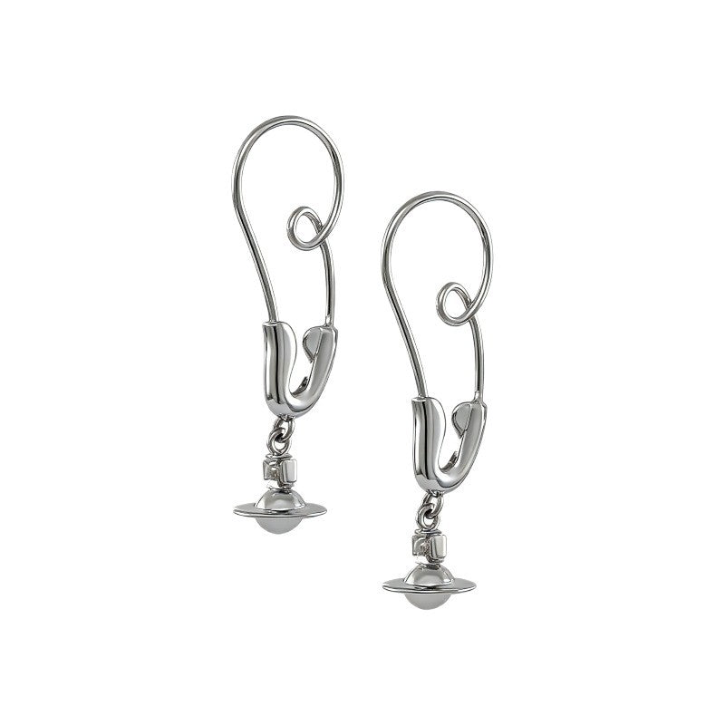 Vivienne Westwood 3D Orb Safety Pin Earrings