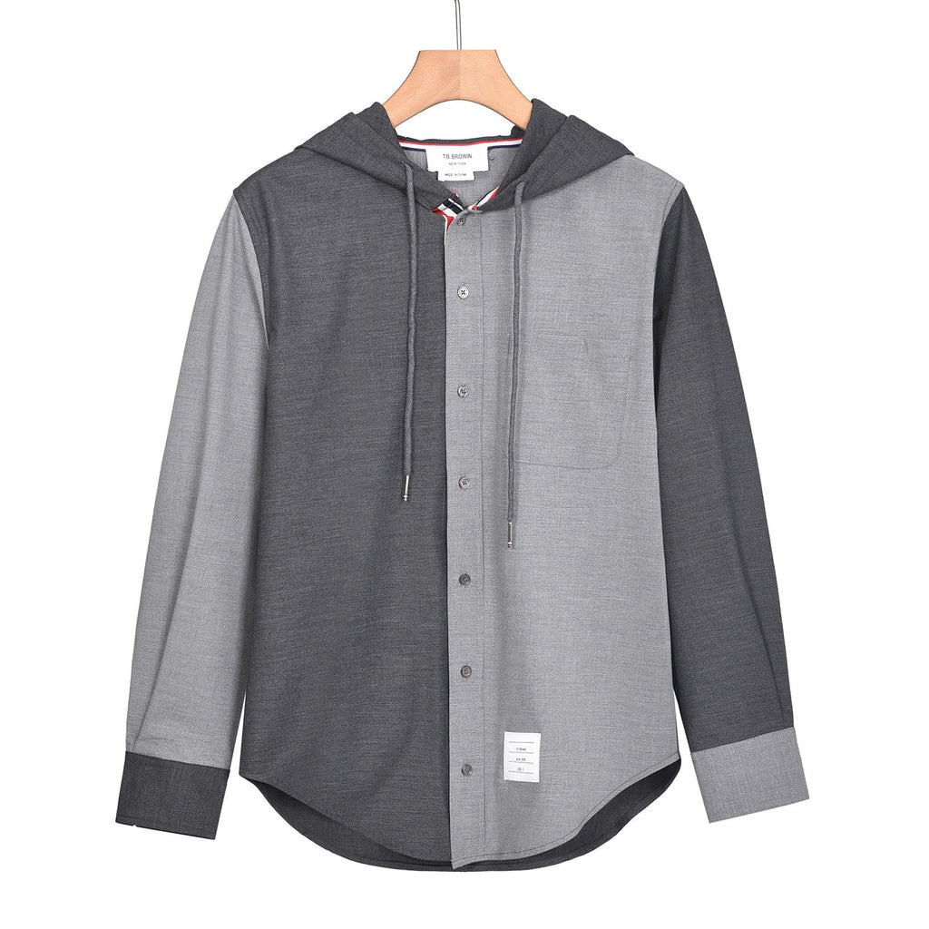 2025SS color-block hooded shirt  TREND