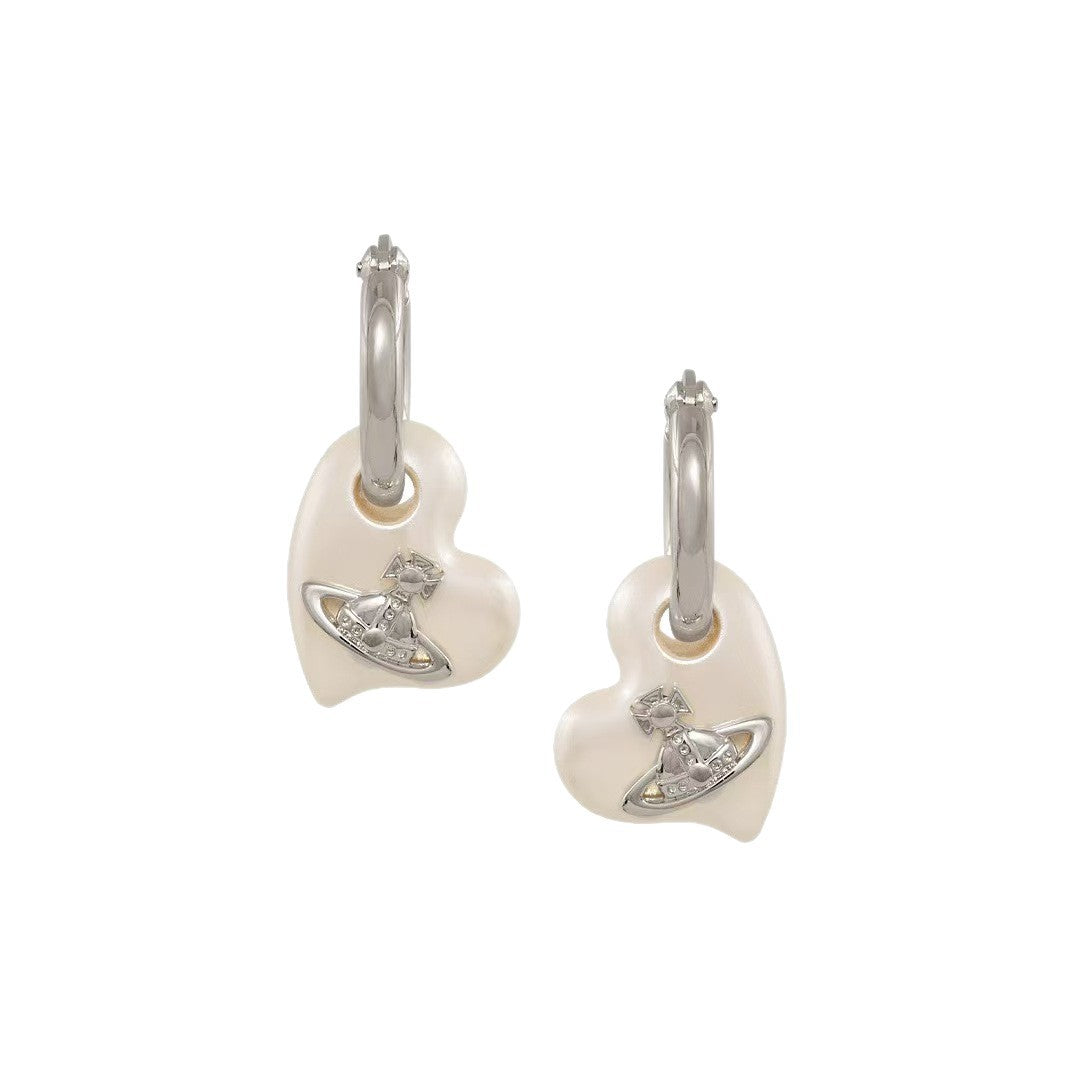 Vivienne Westwood Orb Heart Earrings