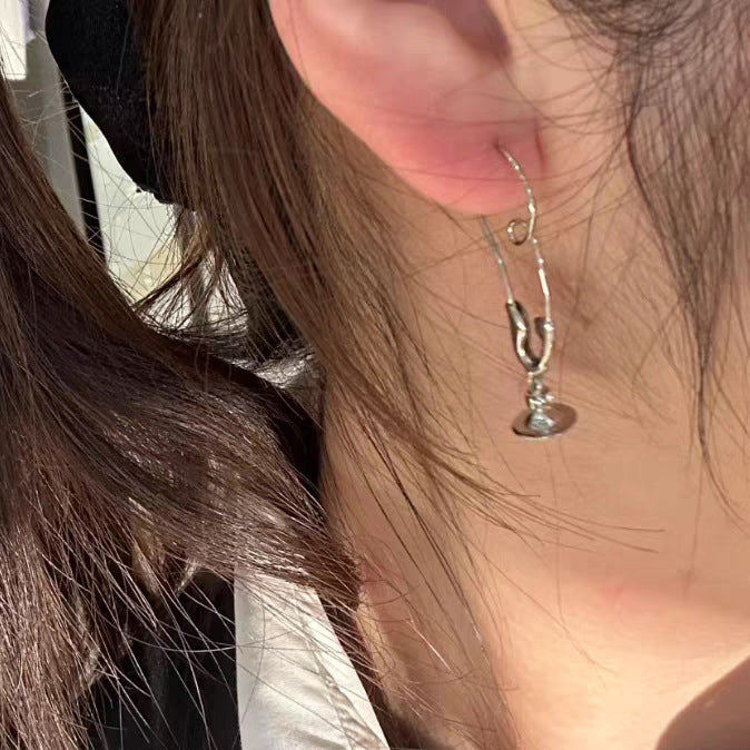 Vivienne Westwood 3D Orb Safety Pin Earrings
