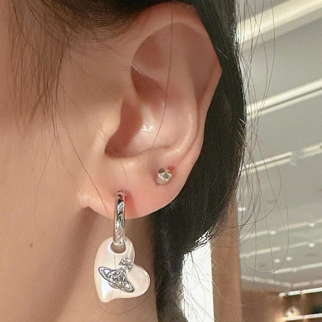 Vivienne Westwood Orb Heart Earrings
