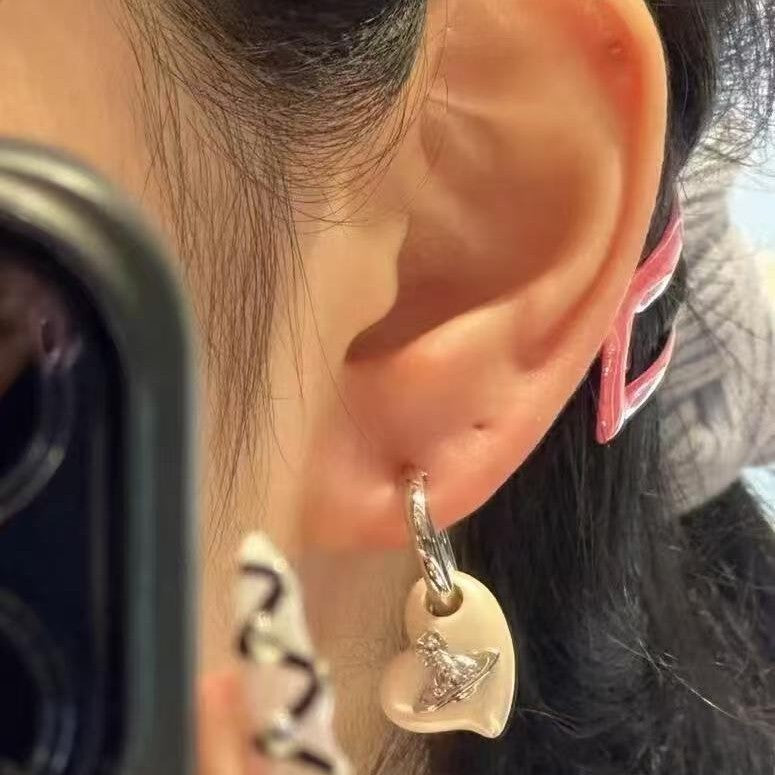 Vivienne Westwood Orb Heart Earrings