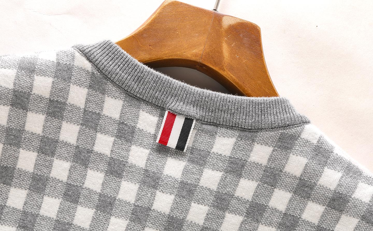 2025SS  Wool plaid cardigan THOM TREND