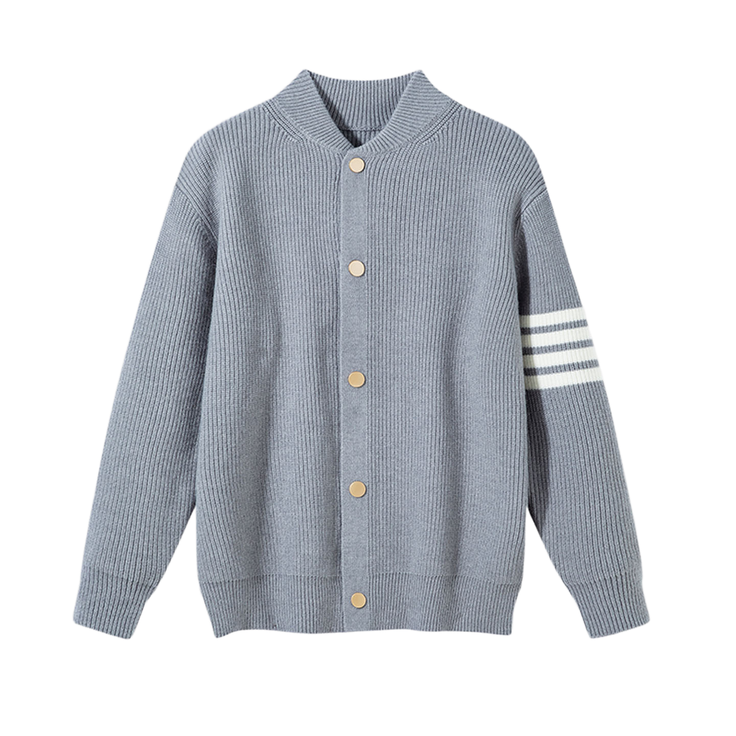 single-breasted knit sweater 