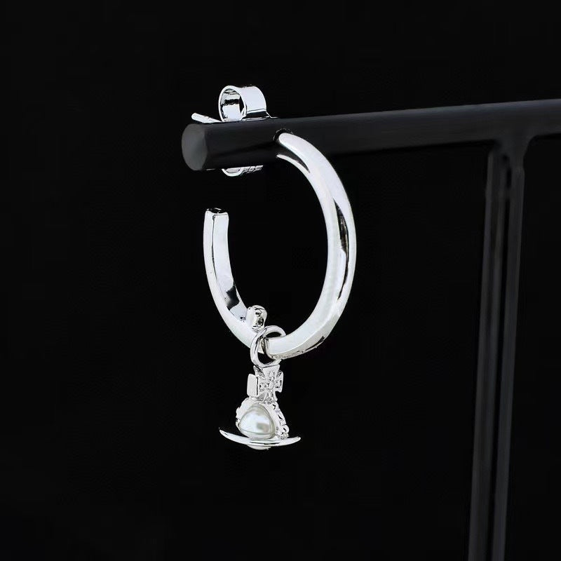 Vivienne Westwood 3D Orb Mini Pearl Earrings