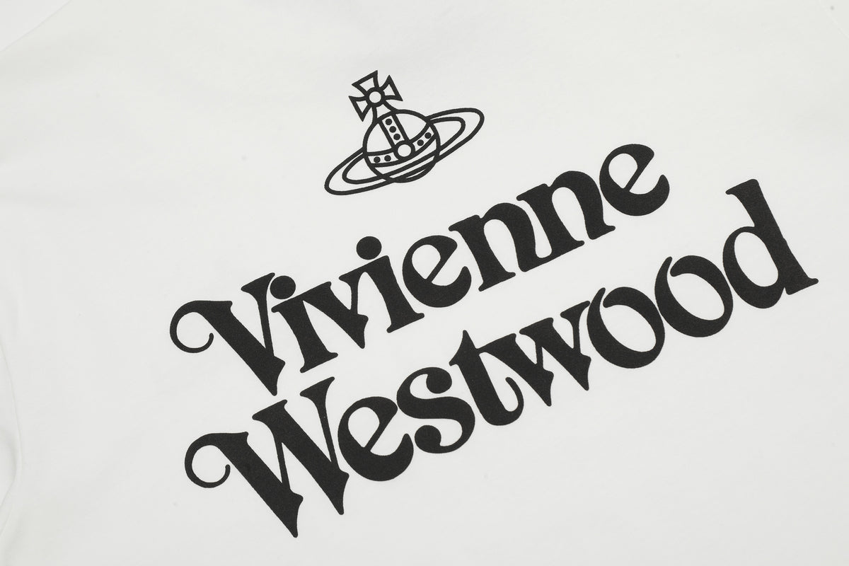 Vivienne Westwood Saturn Letter Embroidered T-Shirt