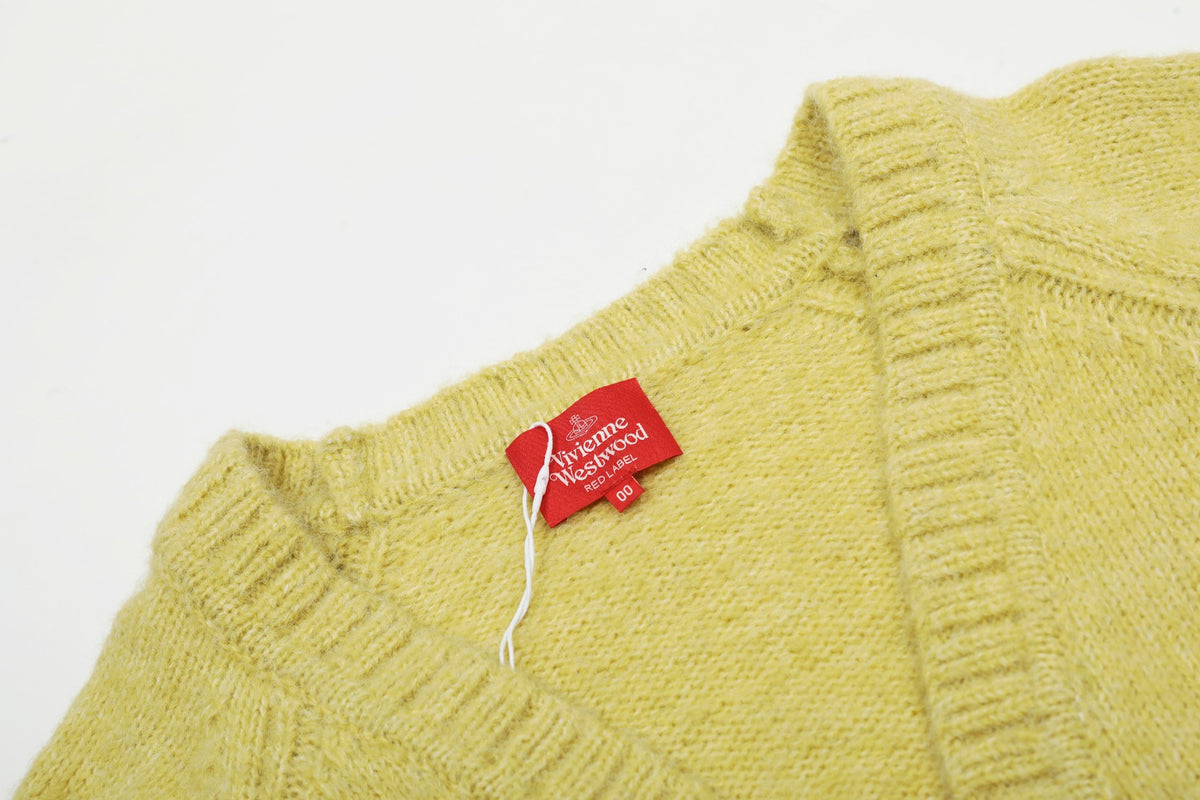 Vivienne Westwood Saturn Letter Cable-Knit Cardigan