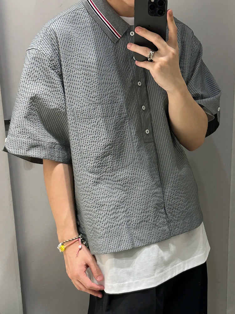 Placket ribbon shirt????¨¤?¨¤??¨º?  TREND