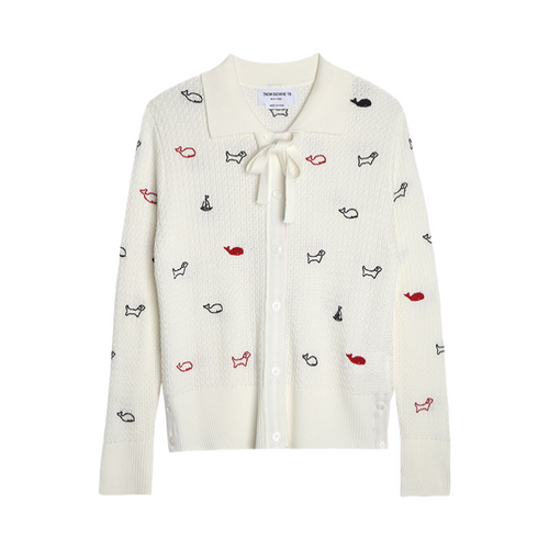 2025SS Animal Embroidery Lace-Up Thin Jacket THOM TREND