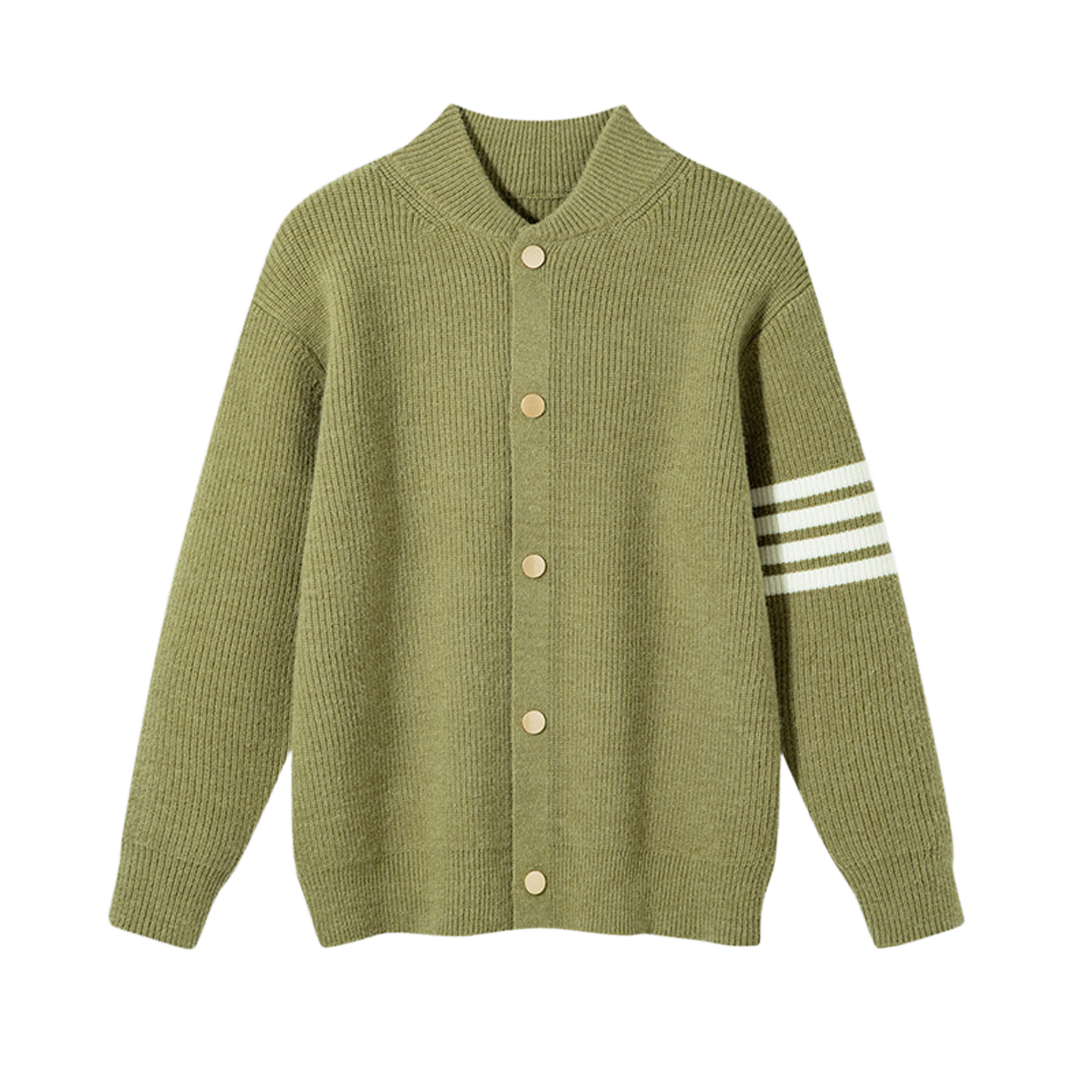 single-breasted knit sweater 