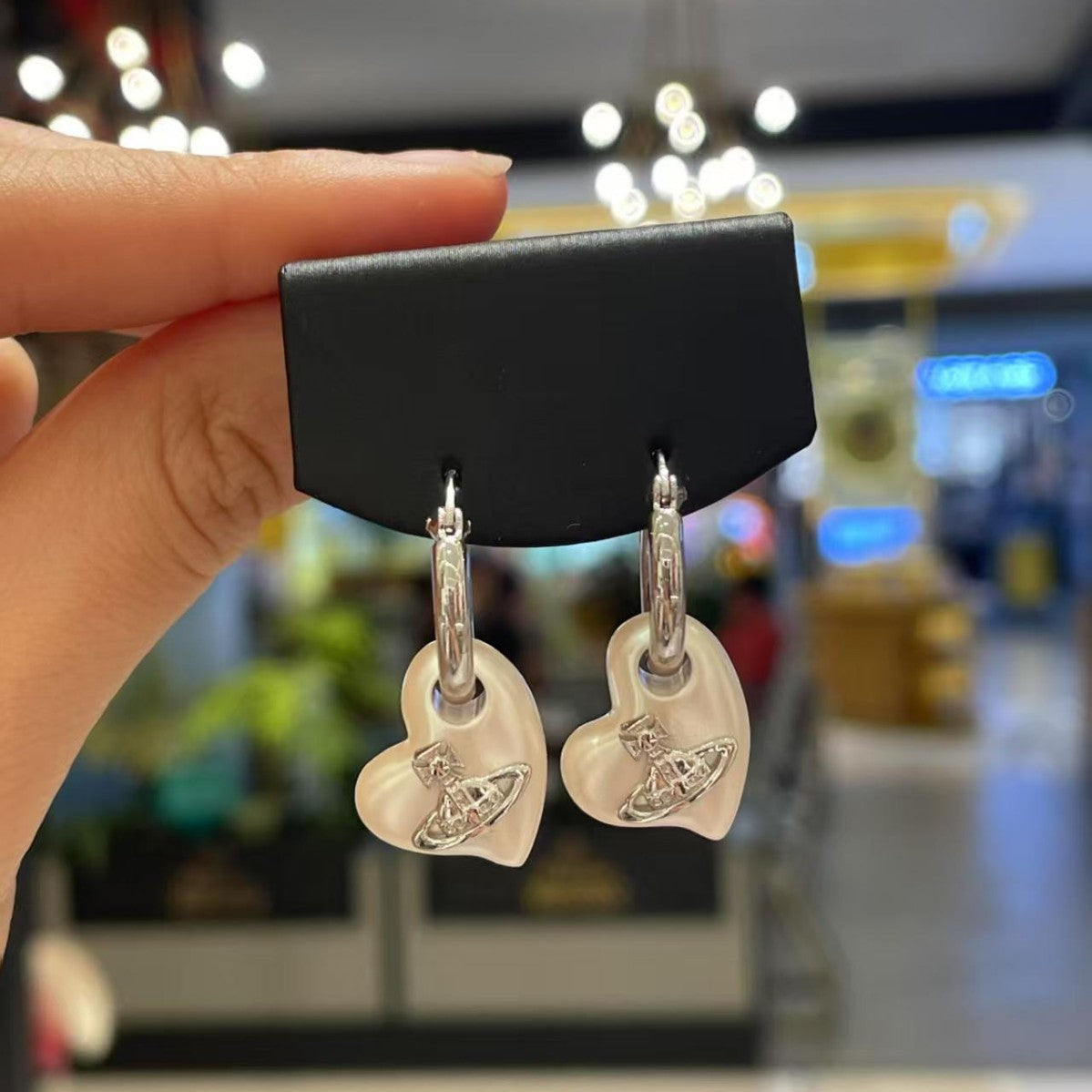Vivienne Westwood Orb Heart Earrings
