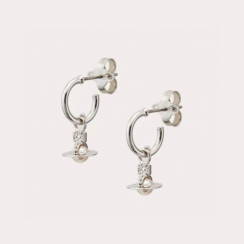 Vivienne Westwood 3D Orb Mini Pearl Earrings