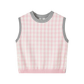2025SS  Colorblock plaid vest THOM TREND