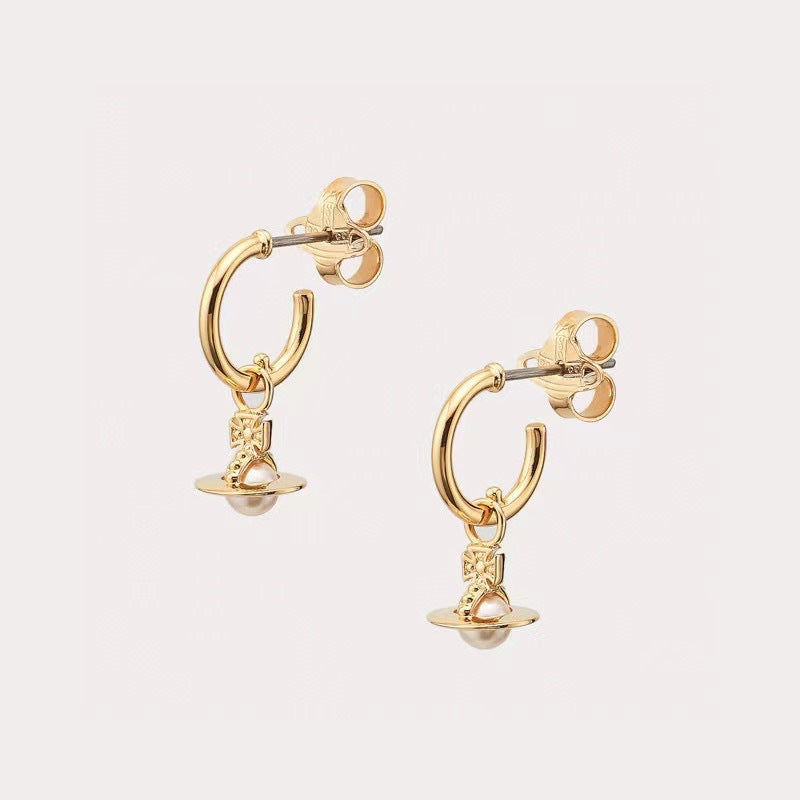 Vivienne Westwood 3D Orb Mini Pearl Earrings