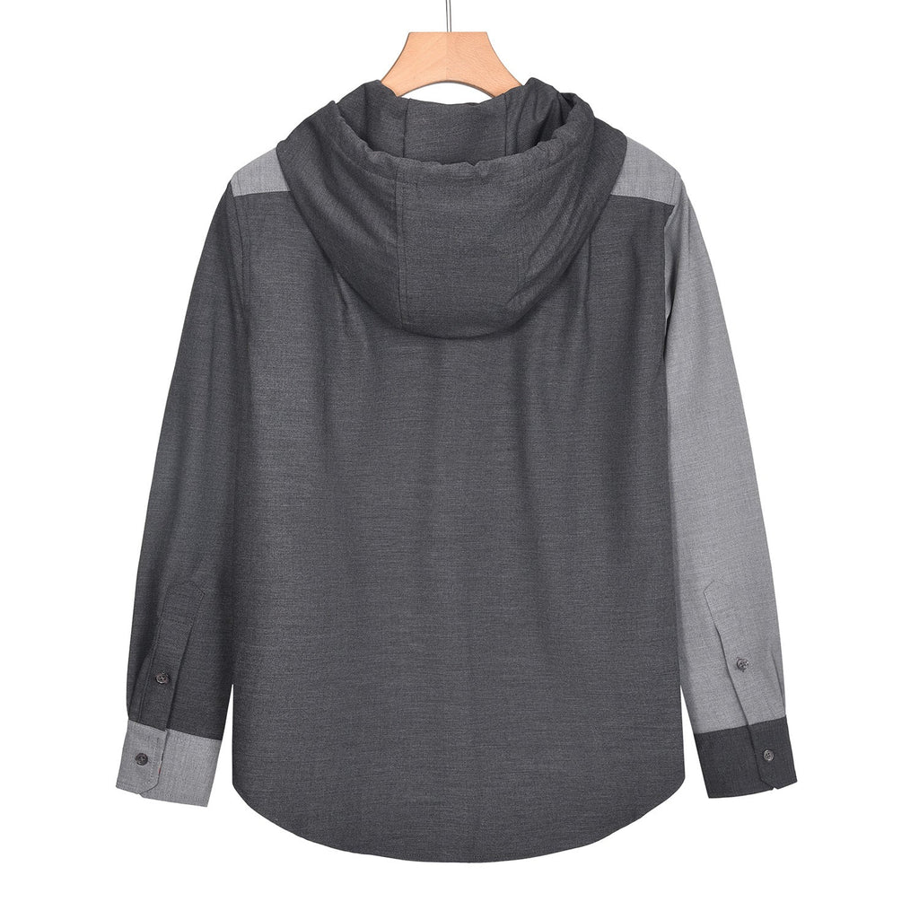 2025SS color-block hooded shirt  TREND
