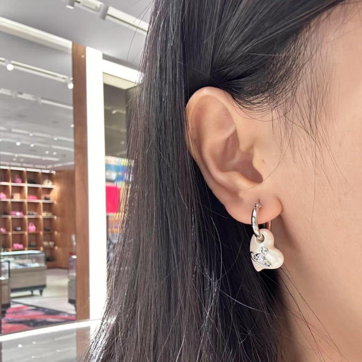 Vivienne Westwood Orb Heart Earrings