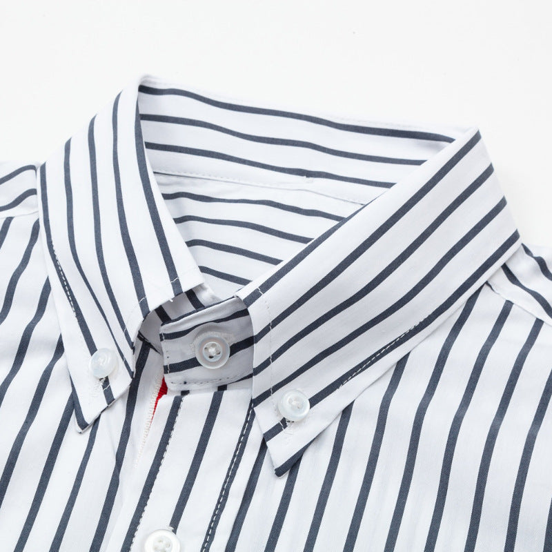 Blue and white patchwork shirt????¨¤?¨¤??¨º?  TREND