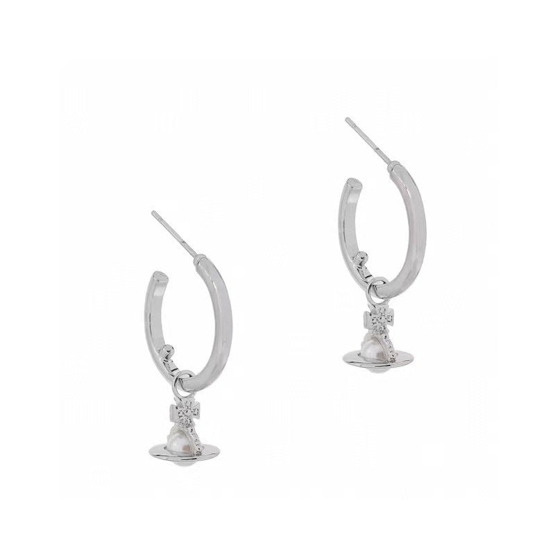 Vivienne Westwood 3D Orb Mini Pearl Earrings