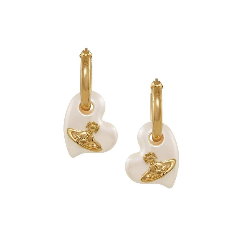 Vivienne Westwood Orb Heart Earrings