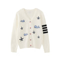 Women's V-neck cardigan