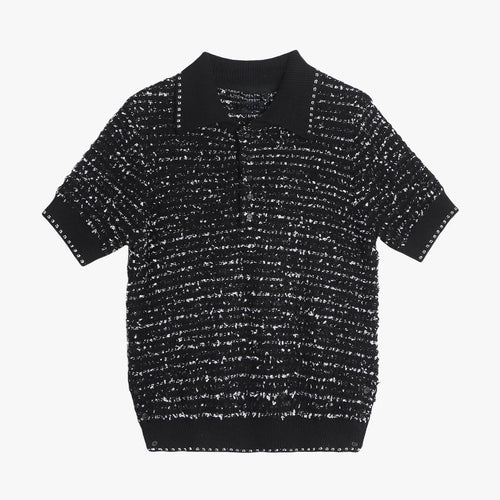 2025SS Unisex Tweed POLO Short Sleeve THOM TREND