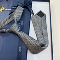 Dior Style Men's Textured Silk Tie - Detail Image 7