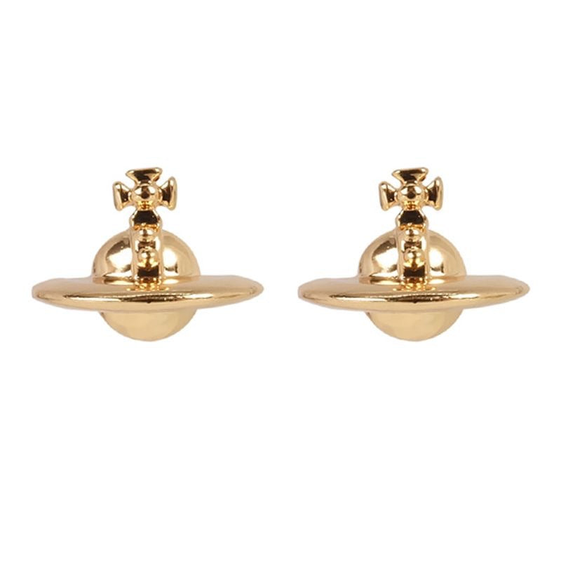 Vivienne Westwood Semi-3D Saturn Orb Stud Earrings