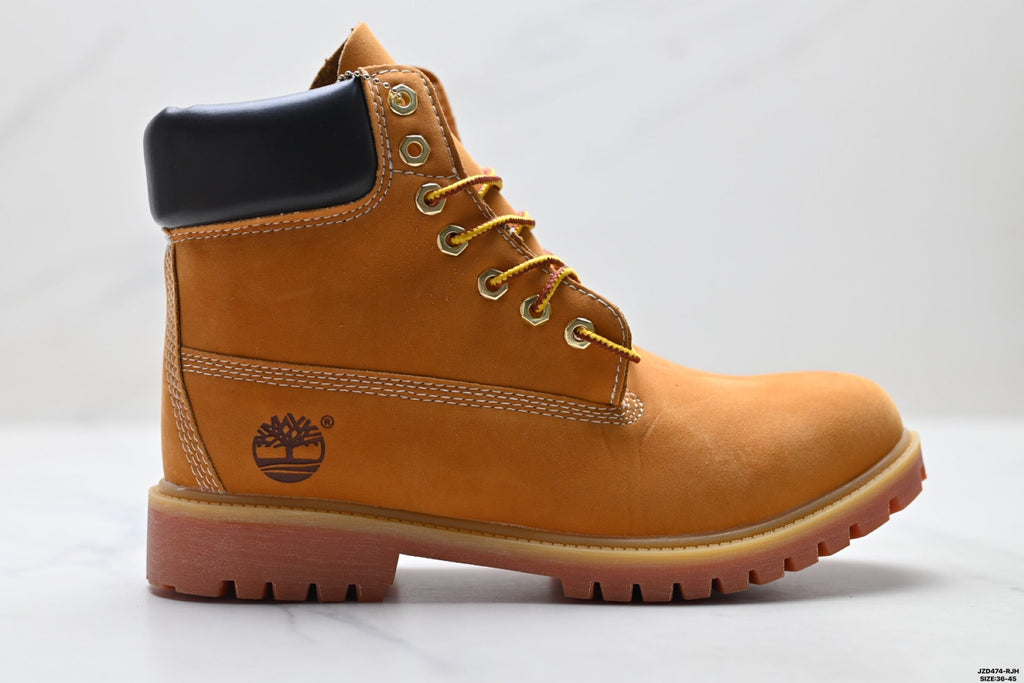 Timberland Wheat Premium Leather High Outdoor Boot - right-facing side profile main image