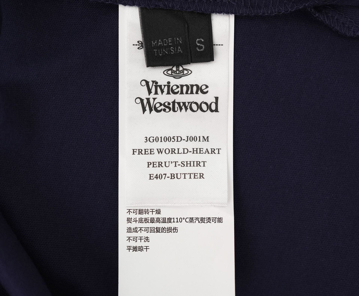 Vivienne Westwood Saturn Heart Print Cotton T-Shirt