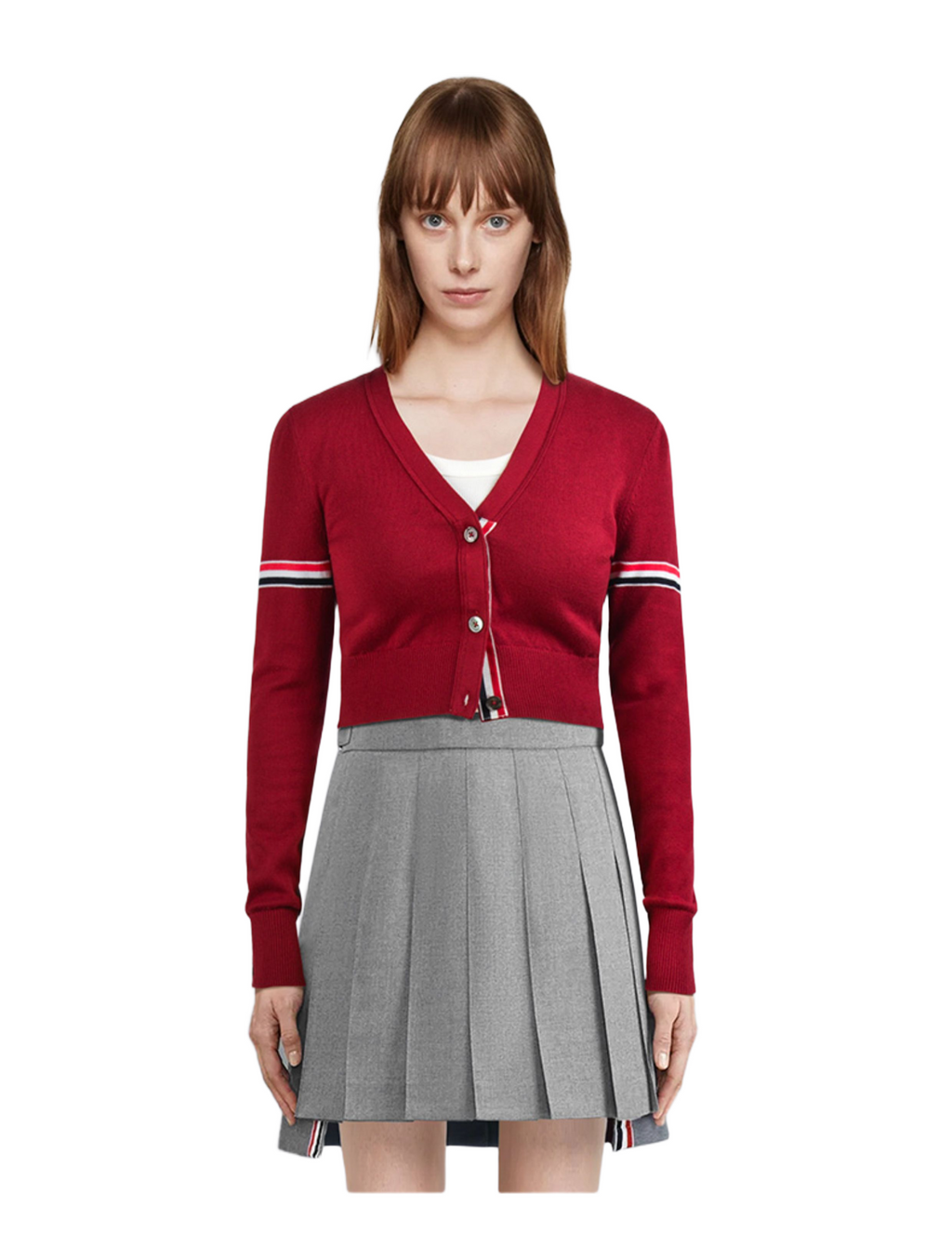 2025SS  Women'sCropped knitted cardigan THOM TREND