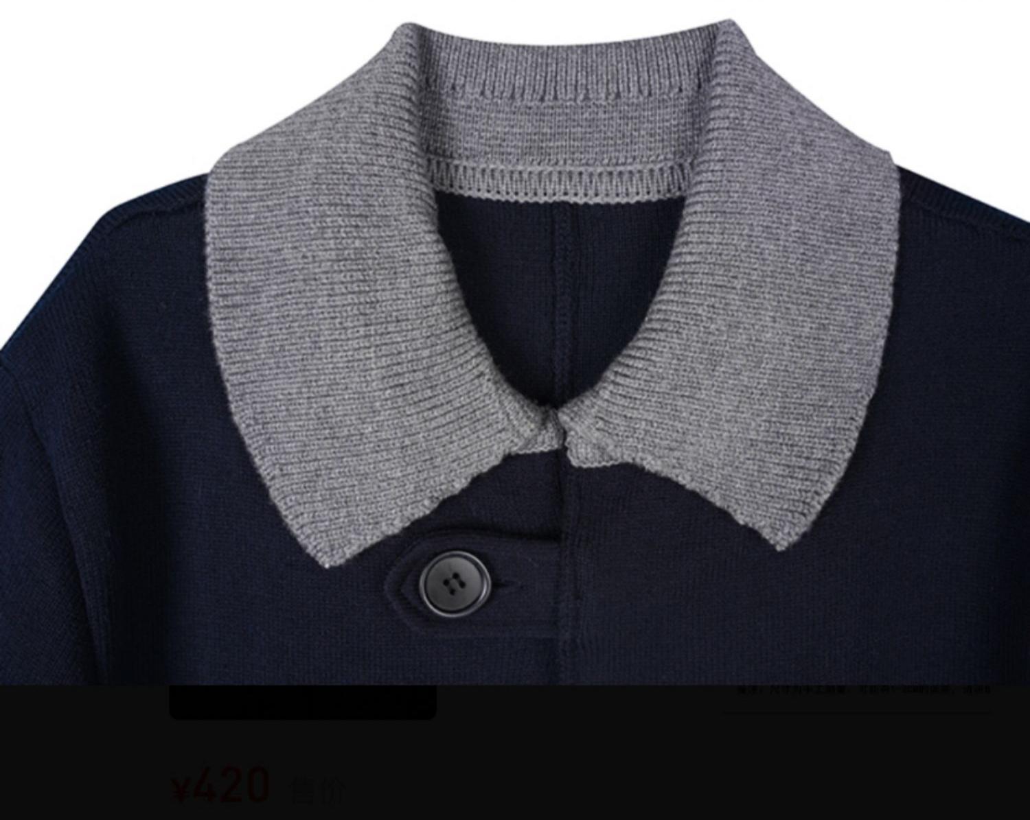 Unisex wool knit coat 