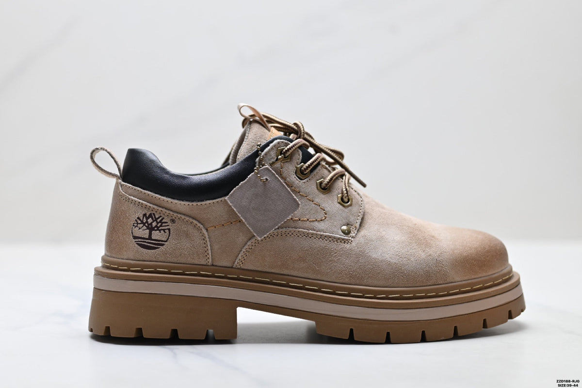 Timberland Taupe Premium Waterproof Oxford - right-facing side profile main image