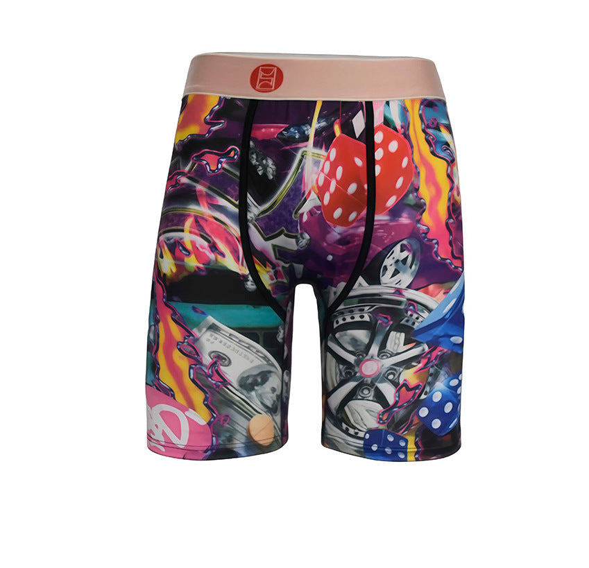 Ethika Style Dark Ghost Graphic Long-Leg Boxer Briefs