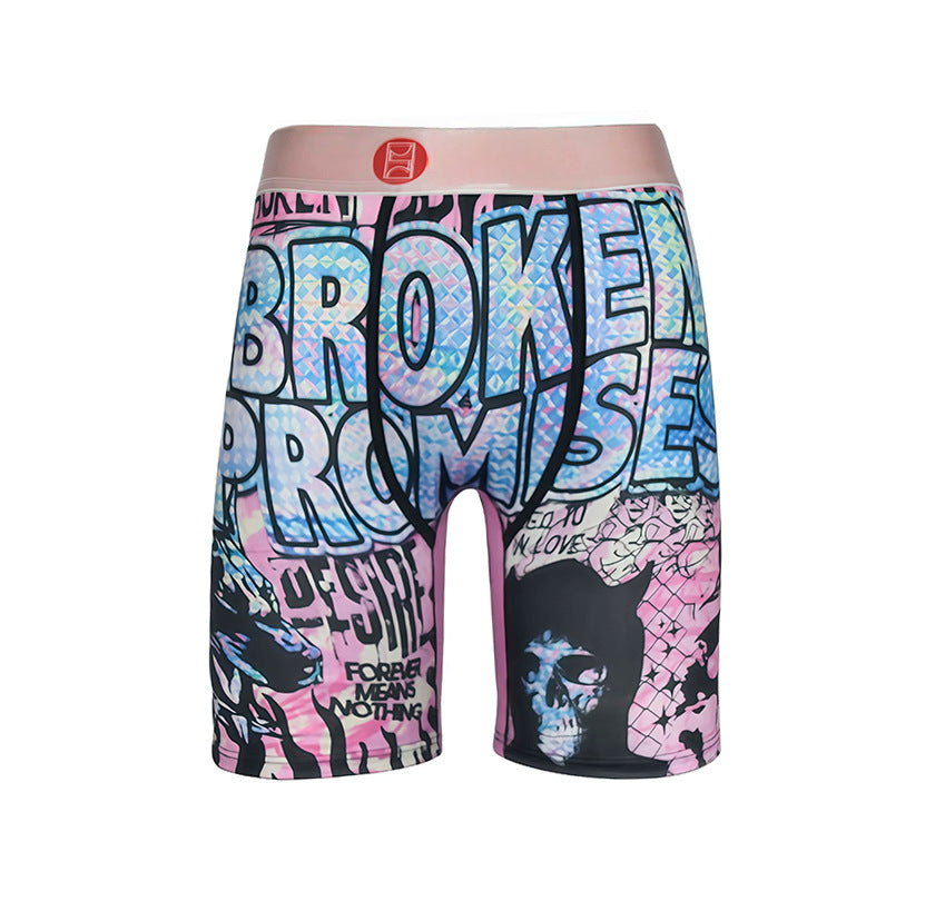 Ethika Style Skull Graphic Long-Leg Boxer Briefs
