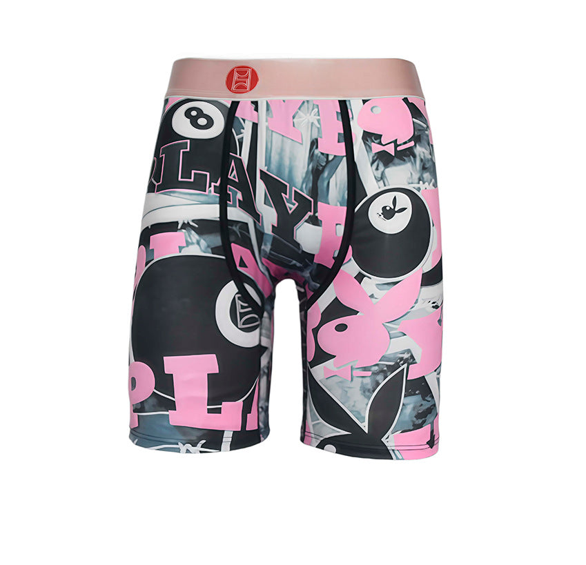 Ethika Style Skull Graphic Long-Leg Boxer Briefs