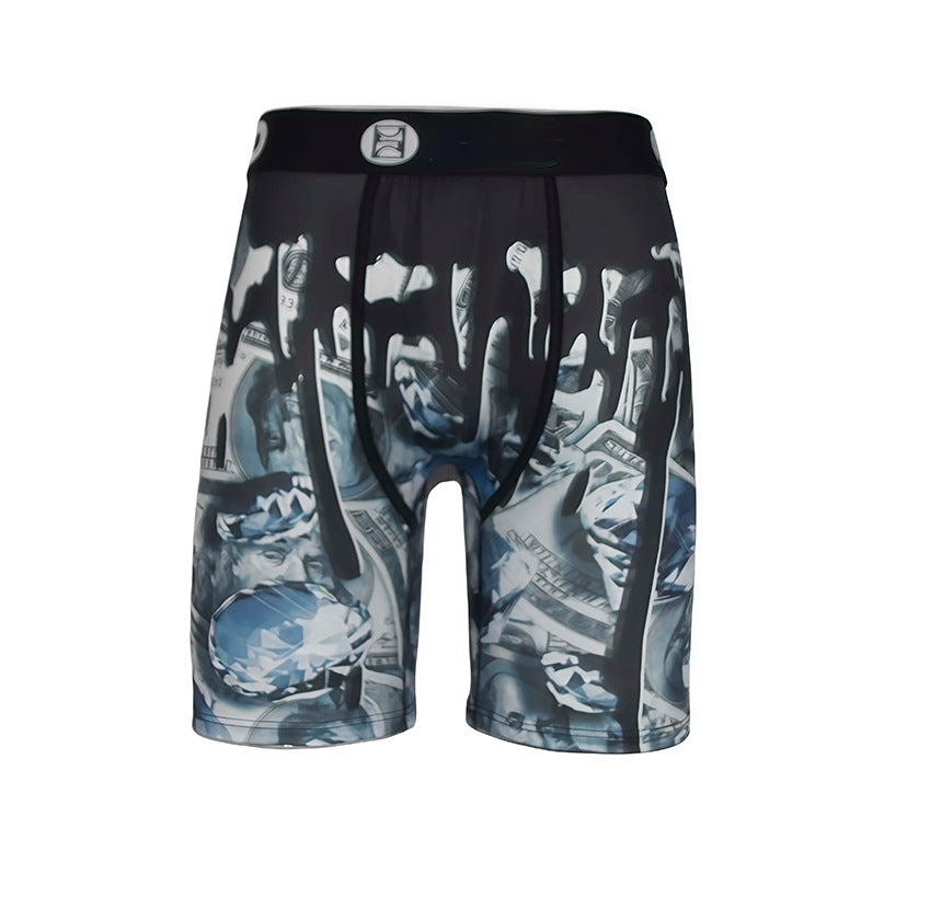 Ethika Style Shark Mouth Graphic Long-Leg Boxer Briefs