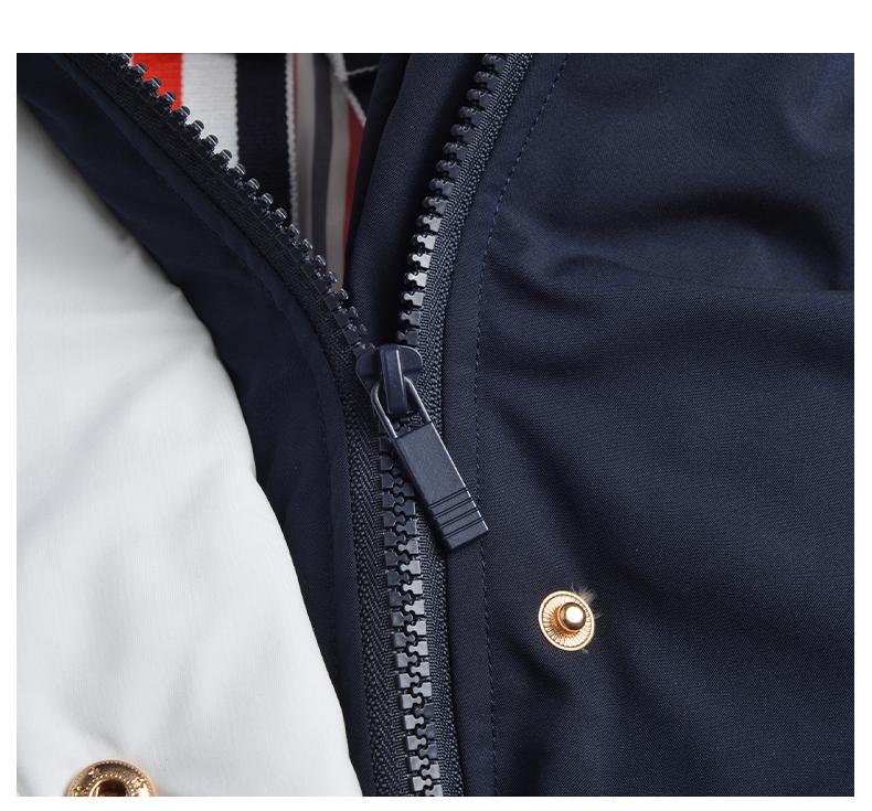Unisex long coat with hood and white placket  TREND