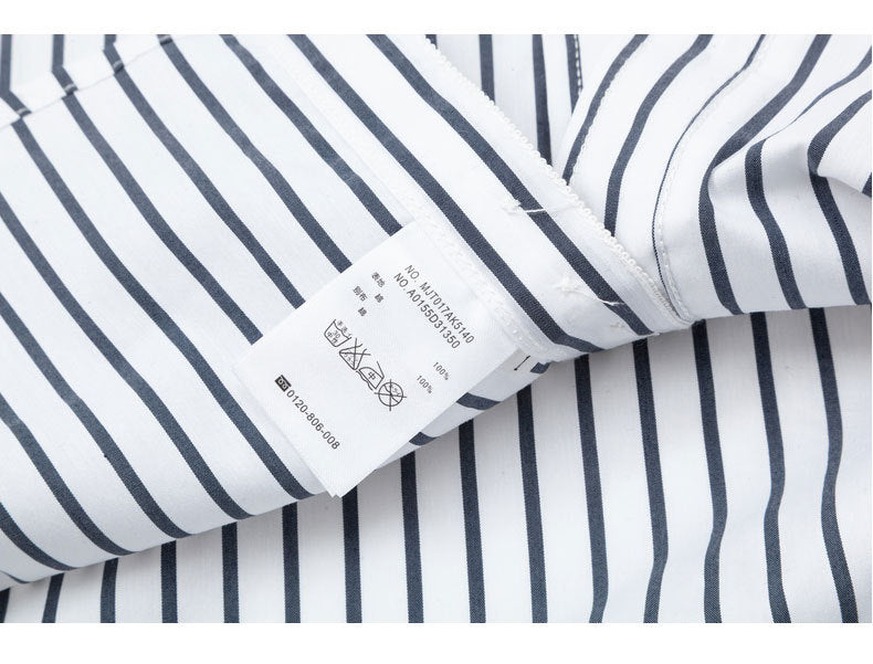 Blue and white patchwork shirt????¨¤?¨¤??¨º?  TREND