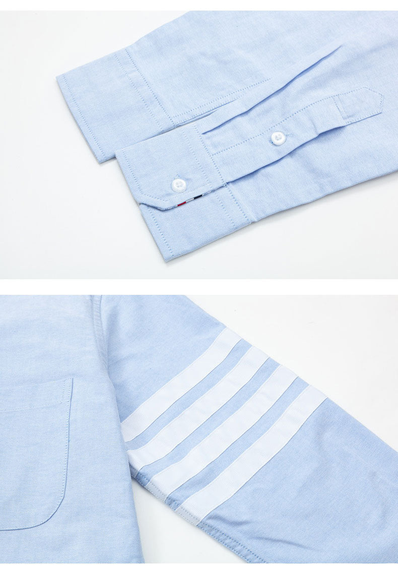 Mens four-bar collar mid-ribbon shirt????¨¤?¨¤??¨º?  TREND