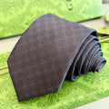 Gucci Style Men's GG Tonal Jacquard Silk Tie - Detail Image 2