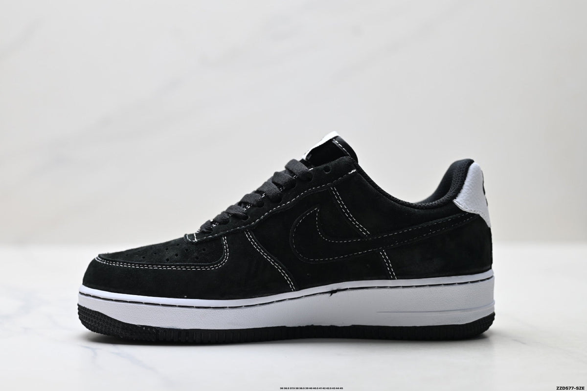 Nike Air Force 1 '07 LV8 Graphic Low-Top Sneakers – Black/White