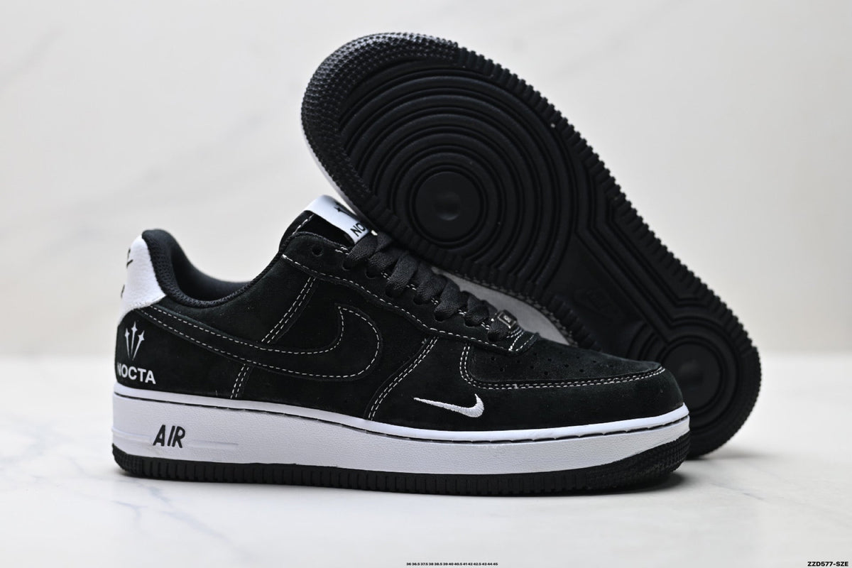 Nike Air Force 1 '07 LV8 Graphic Low-Top Sneakers – Black/White