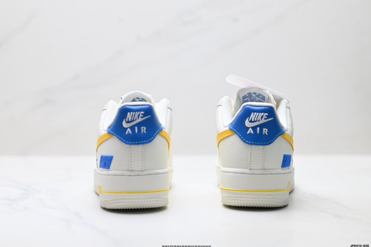 Nike Air Force 1 '07 LV8 Low-Top Sneakers – White/Yellow/Blue