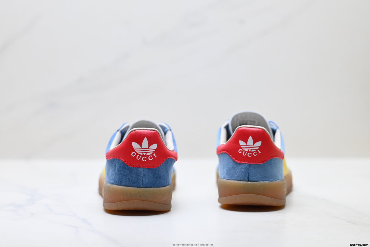 adidas x Gucci Gazelle Blue Yellow Sneakers
