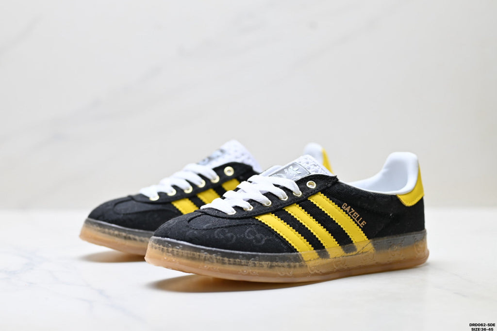 adidas x Gucci Gazelle Black Yellow Sneakers