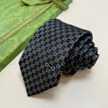 Gucci Style Men's GG Jacquard Silk Tie - Detail Image 2