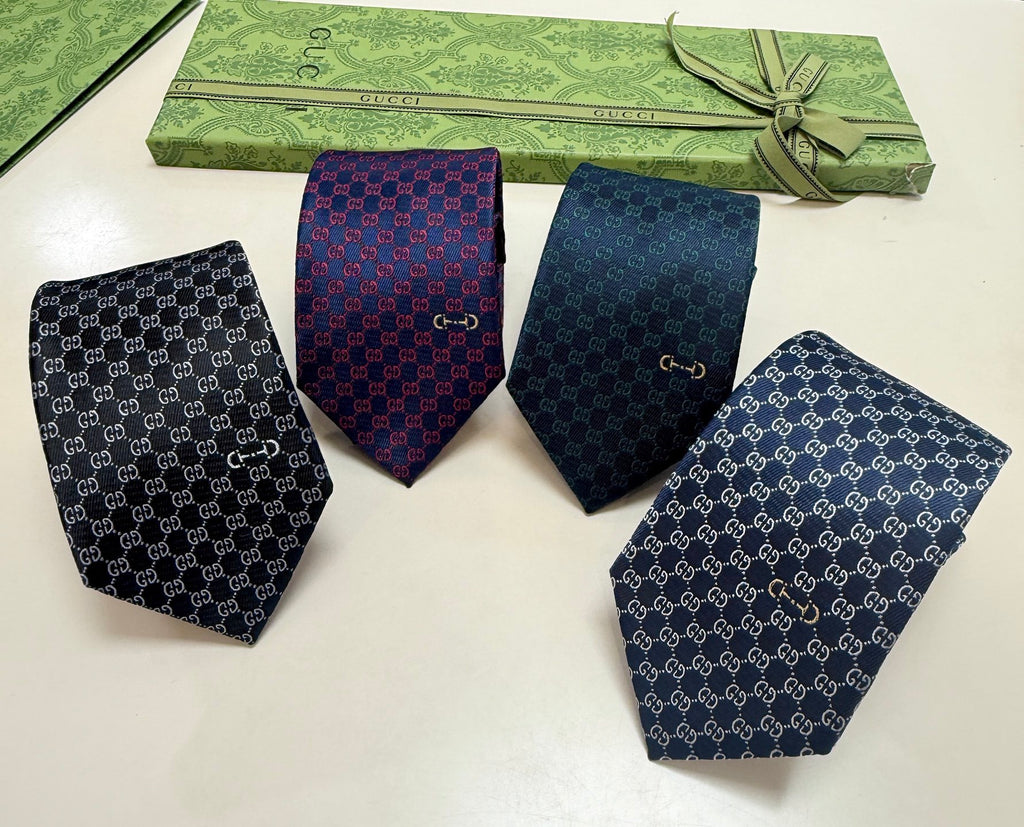 Gucci Style Men's GG Jacquard Silk Tie - Main Image