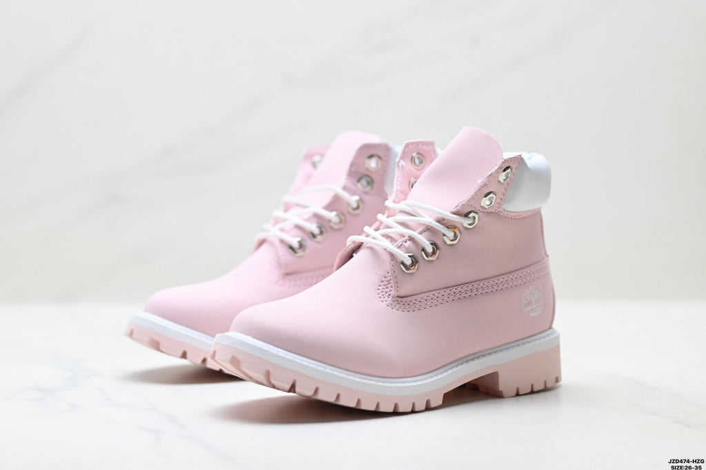 Timberland Pink Kids Premium Leather Boot - detail image 4