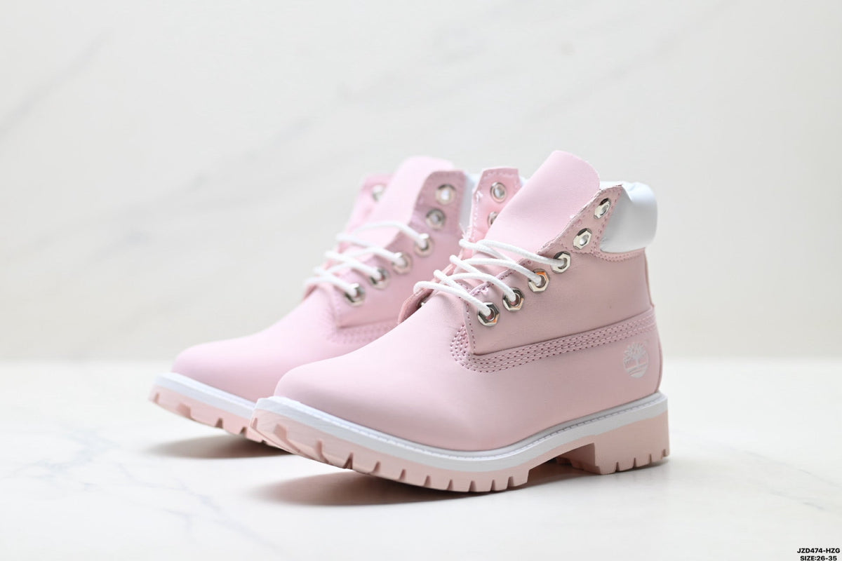 Timberland Pink Kids Premium Leather Boot - detail image 4